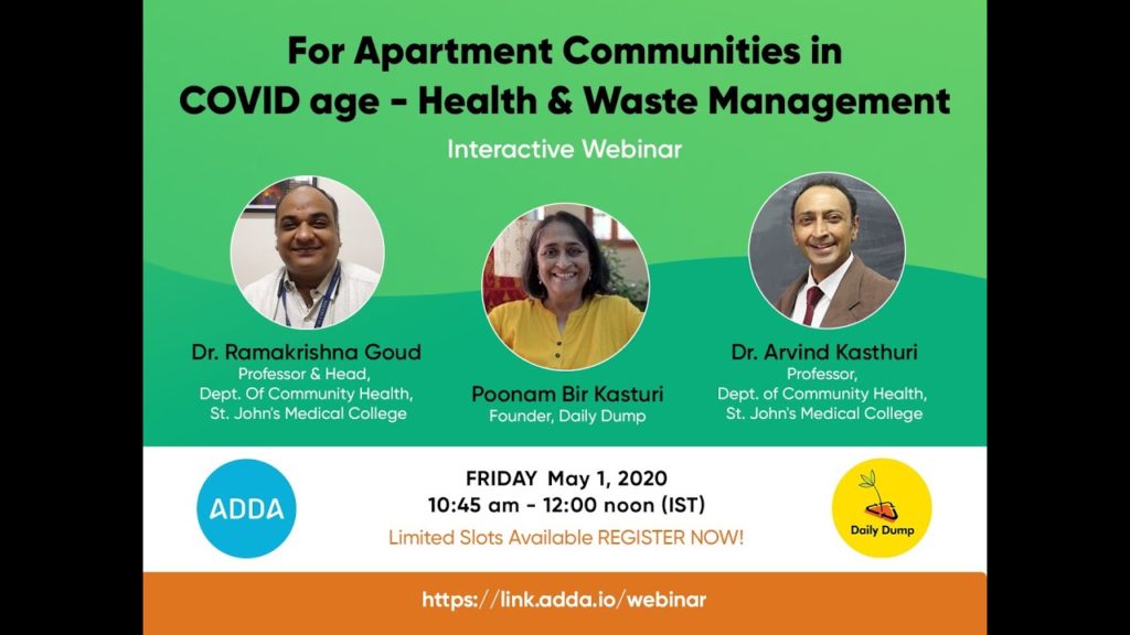 Episode 1 : Health & Waste Management in Apartments in COVID Age [Interactive Webinar Series]