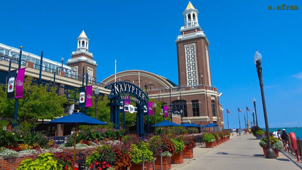 [4K] Walking Tour of Navy Pier Chicago Illinois USA