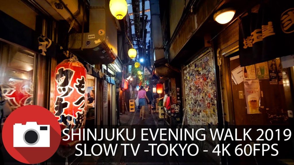 Evening Walk in Shinjuku, Tokyo – 2019 – 4K 60fps – Slow TV Evening Walk in Shinjuku, Tokyo - 2019 - 4K 60fps - Slow TV