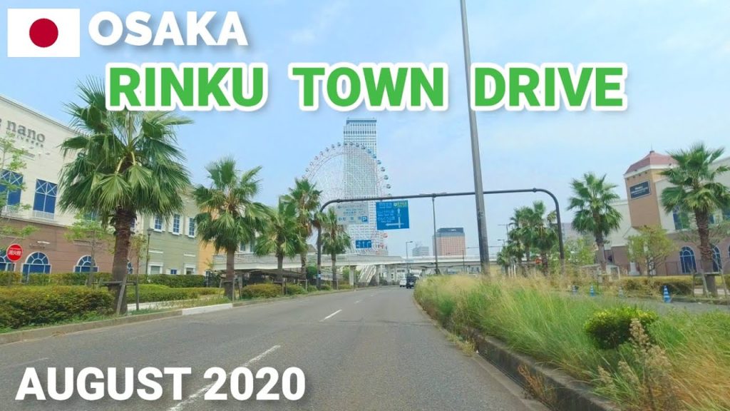 Driving around Rinku Town, Osaka, Japan - August 2020 - near Kansai International Airport, KIX