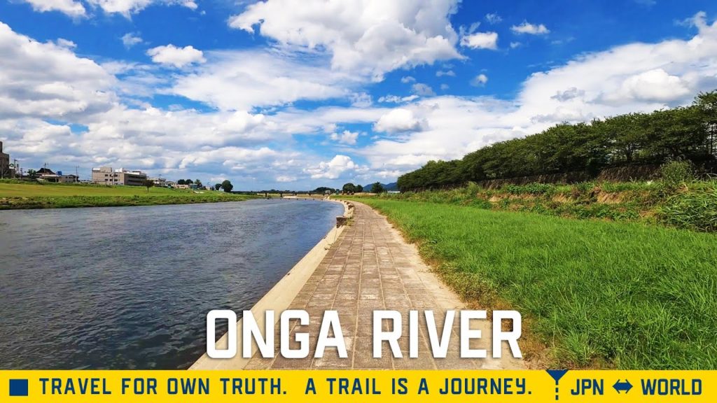 [4K]Walking along the Onga River in Nogata. Fukuoka, Japan.福岡県直方の遠賀川を川に沿って散歩。