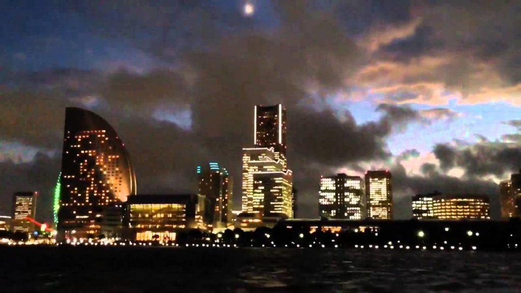 Night cruise at the harbor in Yokohama,Japan