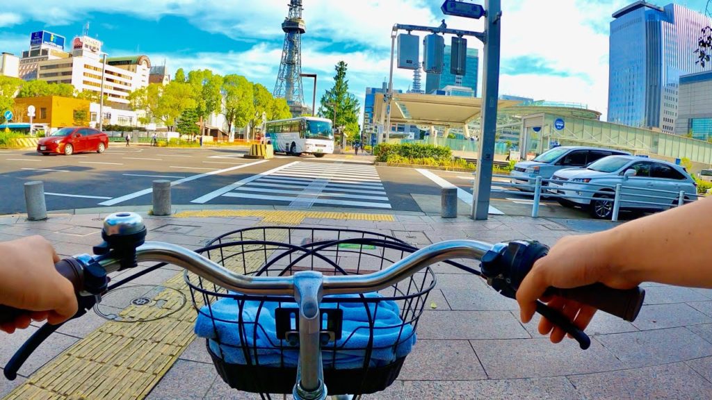 【4k】Japan Cycling Tour 🚴 Morning Bike Ride To Sakae Station From Higashiyama Park