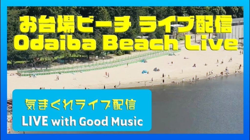 気まぐれライブ配信 お台場海浜公園の海岸 2020/8/15【即時影像】An extremely hot day at Odaiba Beach: spontaneous live stream