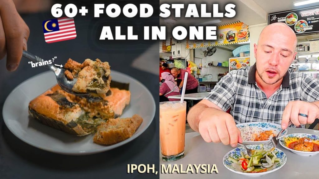 EPIC Malaysian Food Hawker Center in IPOH MALAYSIA | Diverse Street Food in MALAYSIA