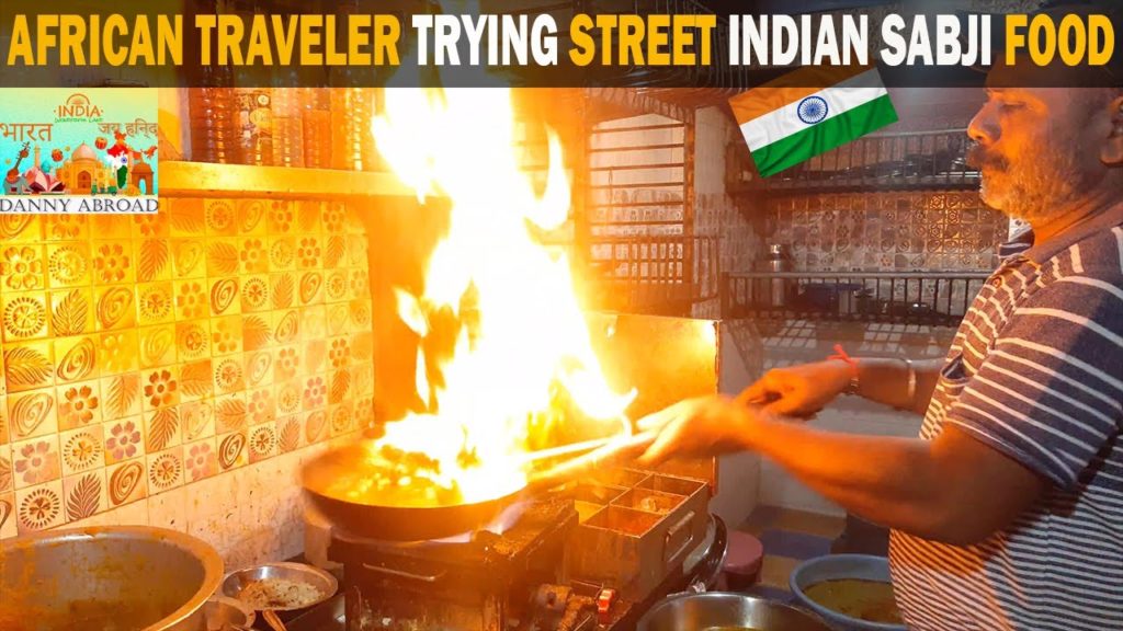 Indian street food roti Sabji