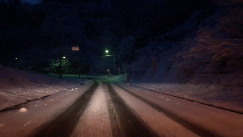 Driving on Heavy Snow Katsuyama Fukui Japan