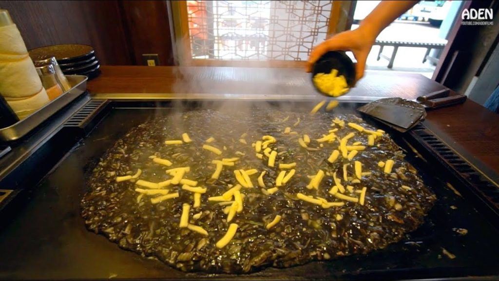 Black Pancake in Tokyo - Unknown Japanese Food Monjayaki