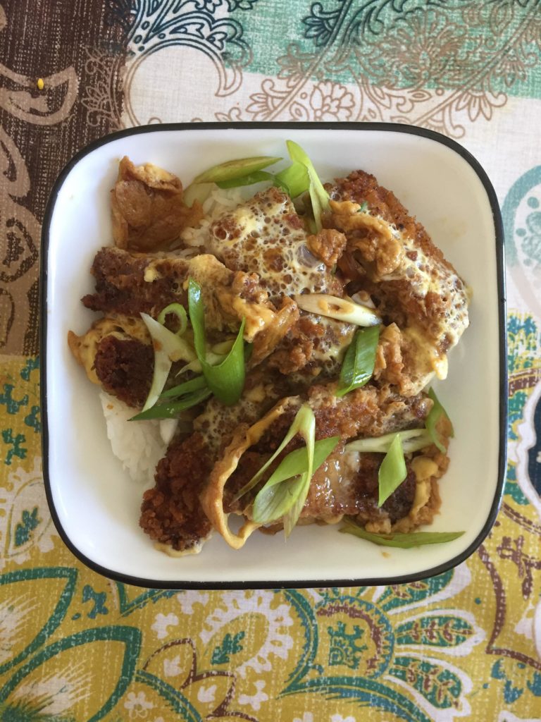 Made Katsudon for me and my dad today :)