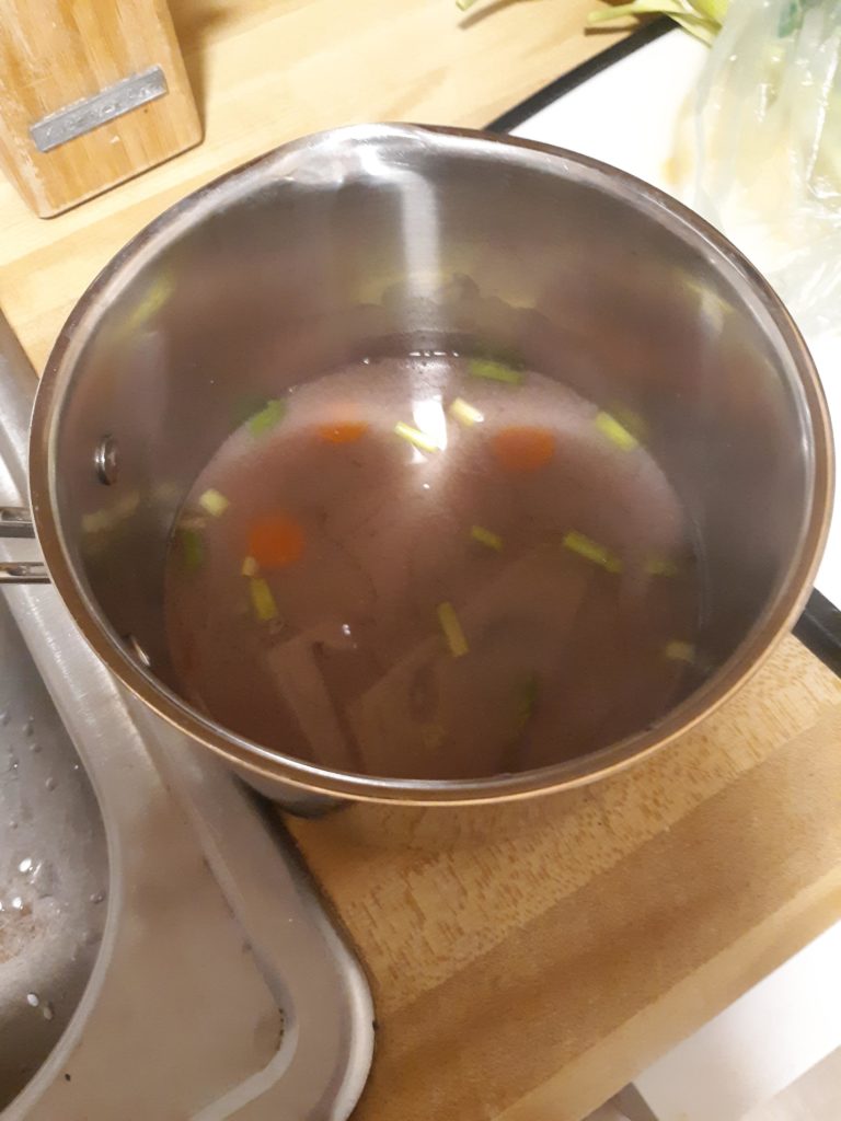 Purple miso soup!