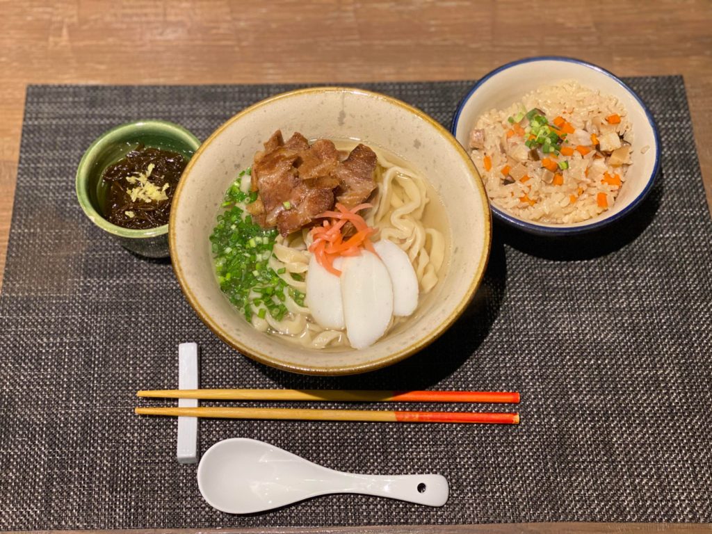 Okinawa Soba that I cooked during a cooking experience class in Okinawa last month.