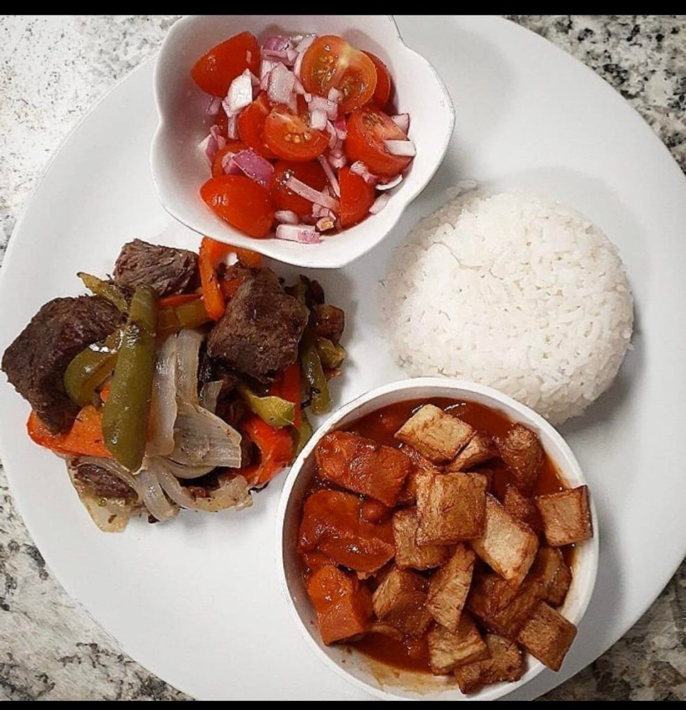 Made white rice, red beans, smoked ham, crispy potatoes, London broil. Yummy