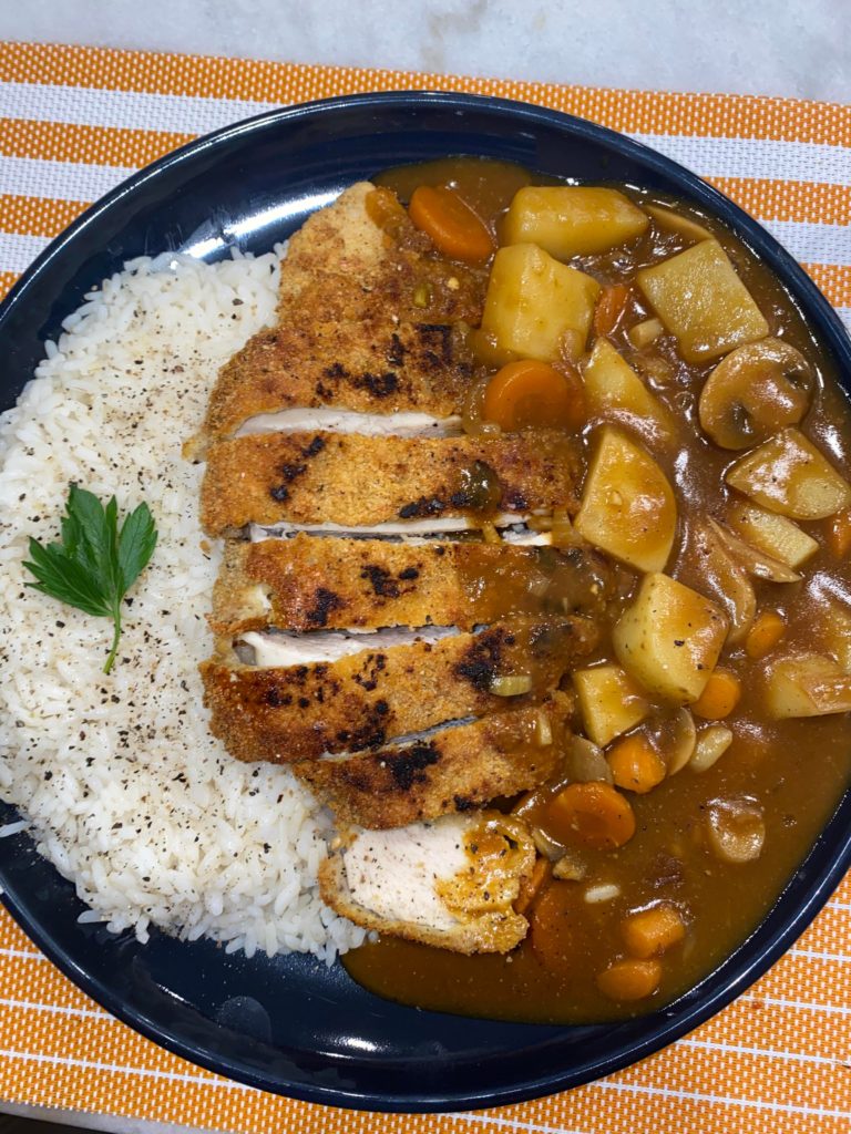 Made a curry with chicken katsu for dinner!