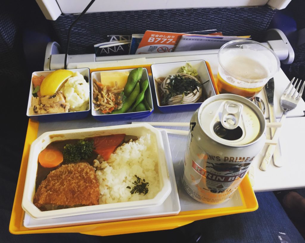 Economy class meal on Japanese Airline