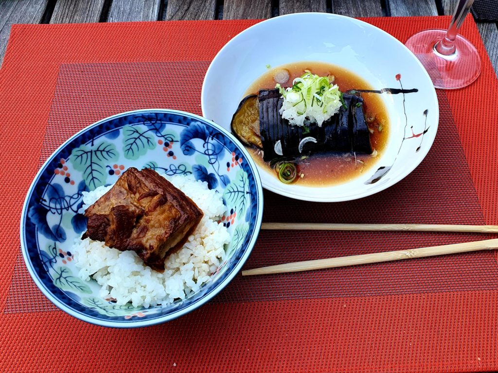 Kakuni and eggplant agebitshi