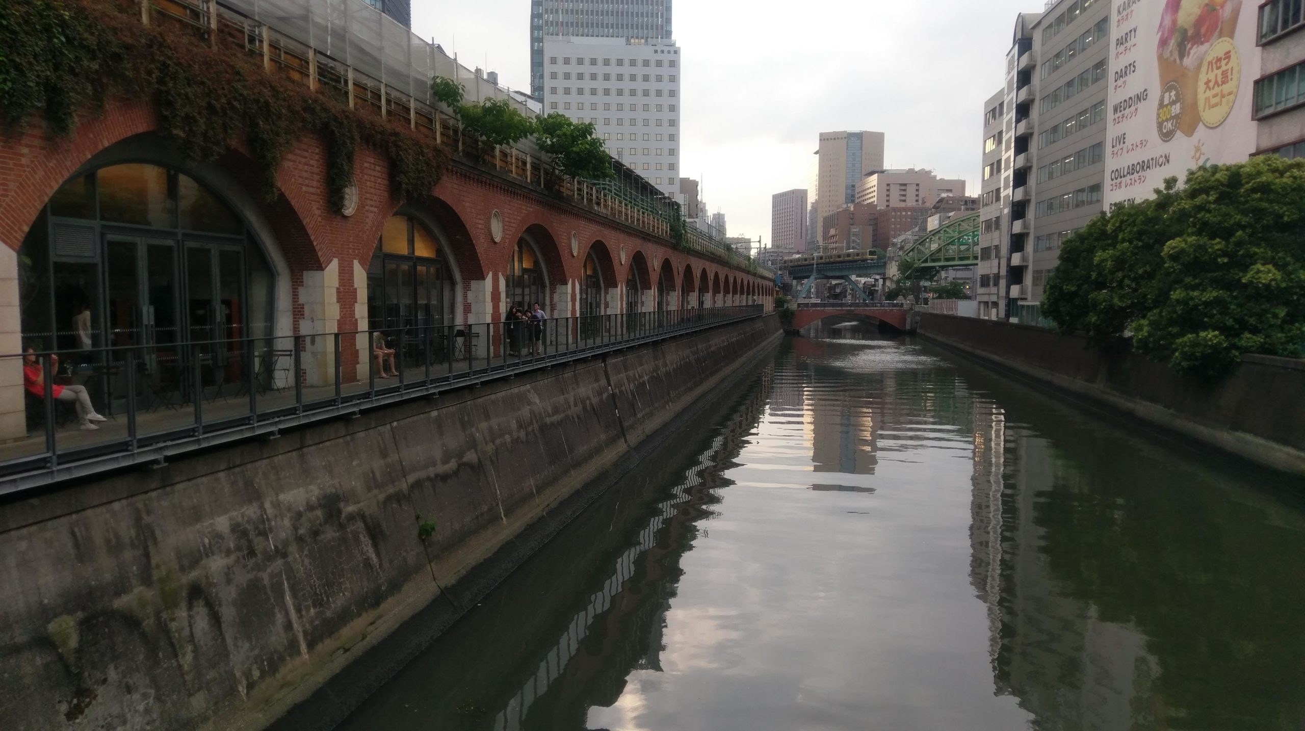 Kanda River, Akihabara. The Hitachino Brewing Lab is on the left. [OC