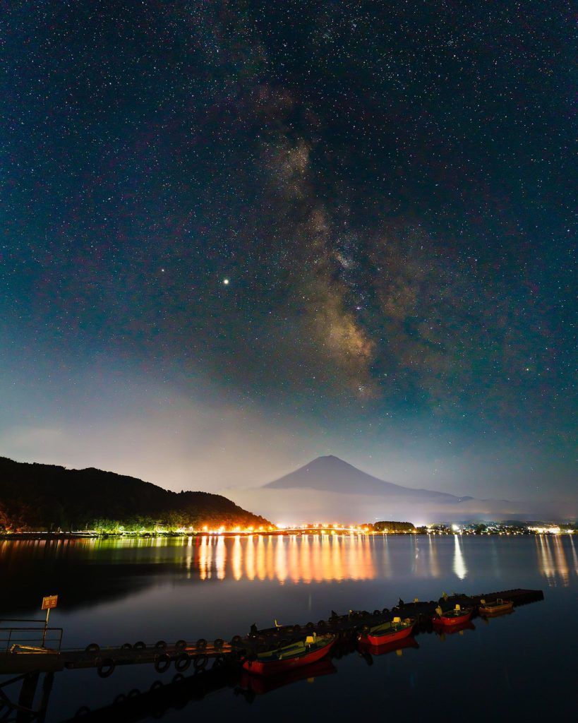 Milky Way over Mt Fuji [OC]