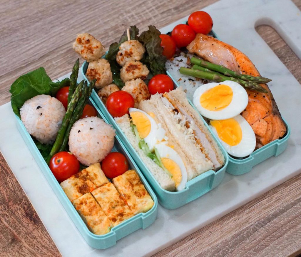 Japanese Katsu/Egg Sandwich & Yakitori Meatballs