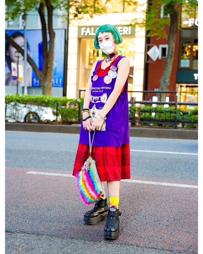 Tokyo Fashion: 15-year-old Japanese student Nennen (@nennen1124) on the street in Harajuku wear… 15-year-old Japanese student Nennen (@nennen1124) on the street in Harajuku wear...