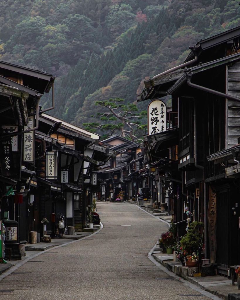 Narai-juku has a historical vibe with traditional ryokans and wooden lattice win...
