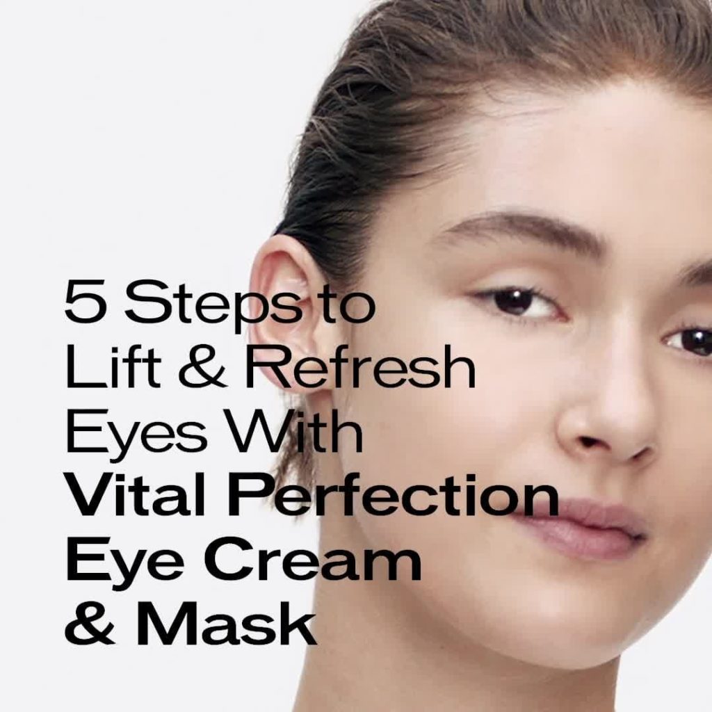 Eye-area skincare tips with our #VitalPerfection Eye Collection.⁣ When used toge...