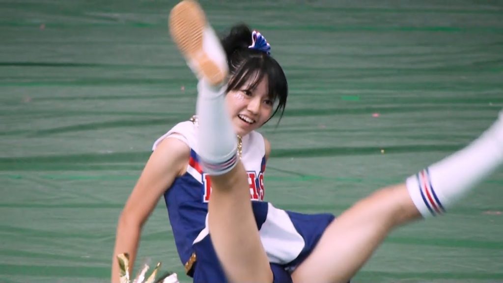 Japanese cheer girls performance at highschool festival Japanese cheer girls performance at highschool festival