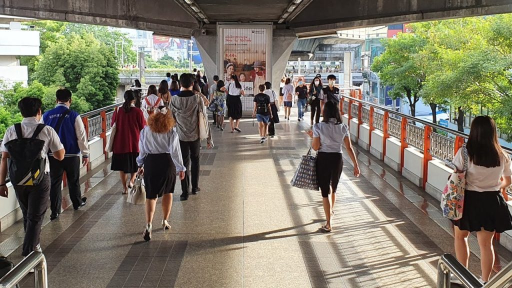 [4K] Walk around Bangkok Victory Monument during Morning Rush Hour