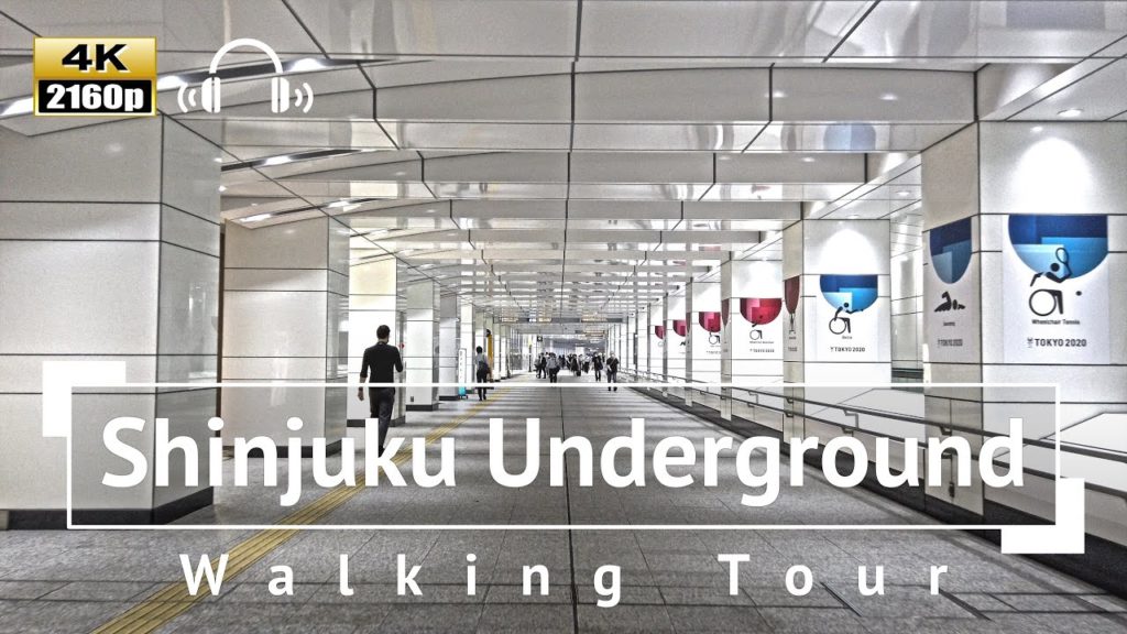 [4K/Binaural Audio] Shinjuku Underground Walking Tour - Tokyo Japan