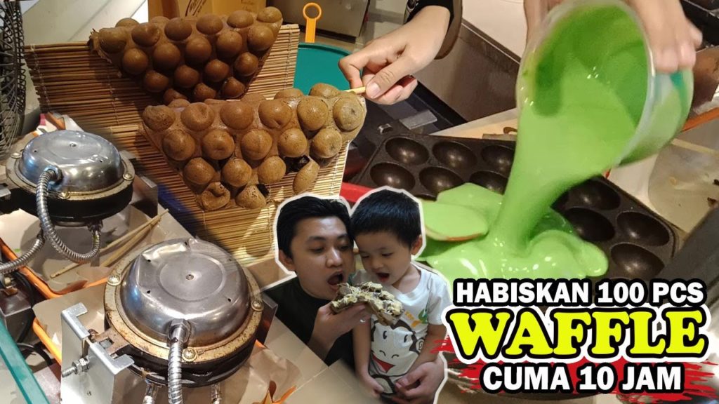 LARIS !! USAHA EGG WAFFLE RASANYA ENAK HABISKAN 100 PORSI SEHARI I Street Foods