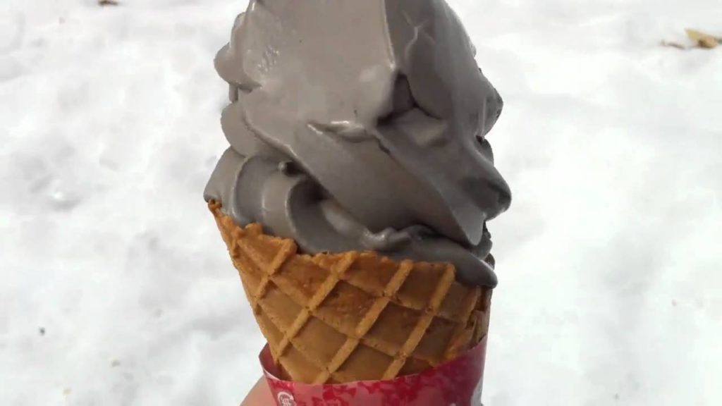 Squid black ink ice cream