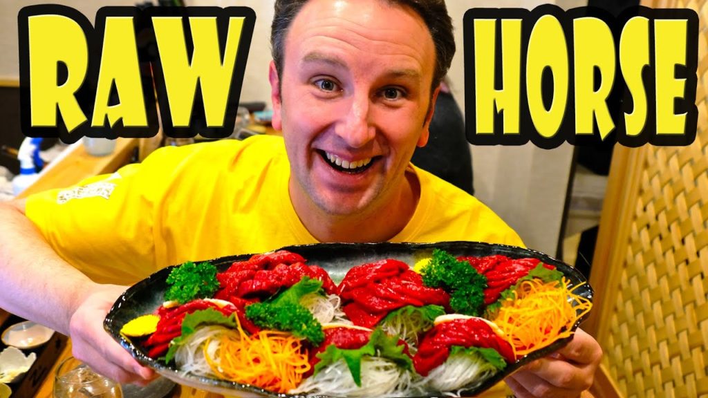 Eating Horse Meat Sashimi in Japan Eating Horse Meat Sashimi in Japan