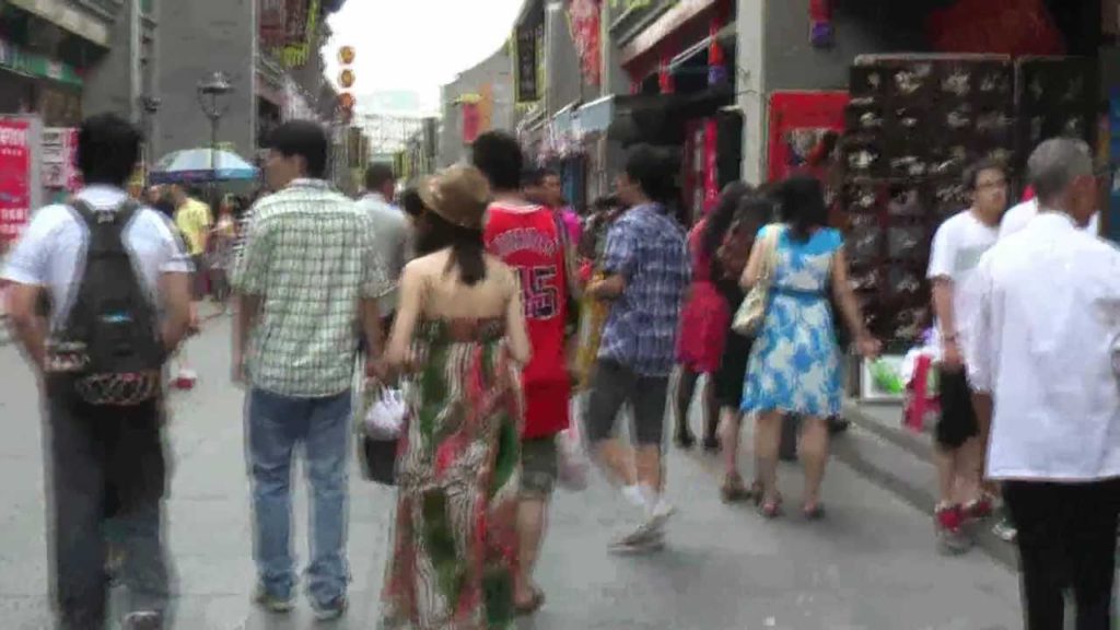 天津繁華街の様子 商店街（２） in TIANJIN