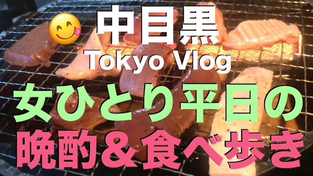 【晩酌＆食べ歩きVlog】ひとり焼肉。ホルモン最高！／女ひとりの日常／食レポ／買い物／東京 中目黒【Tokyo Food Vlog】