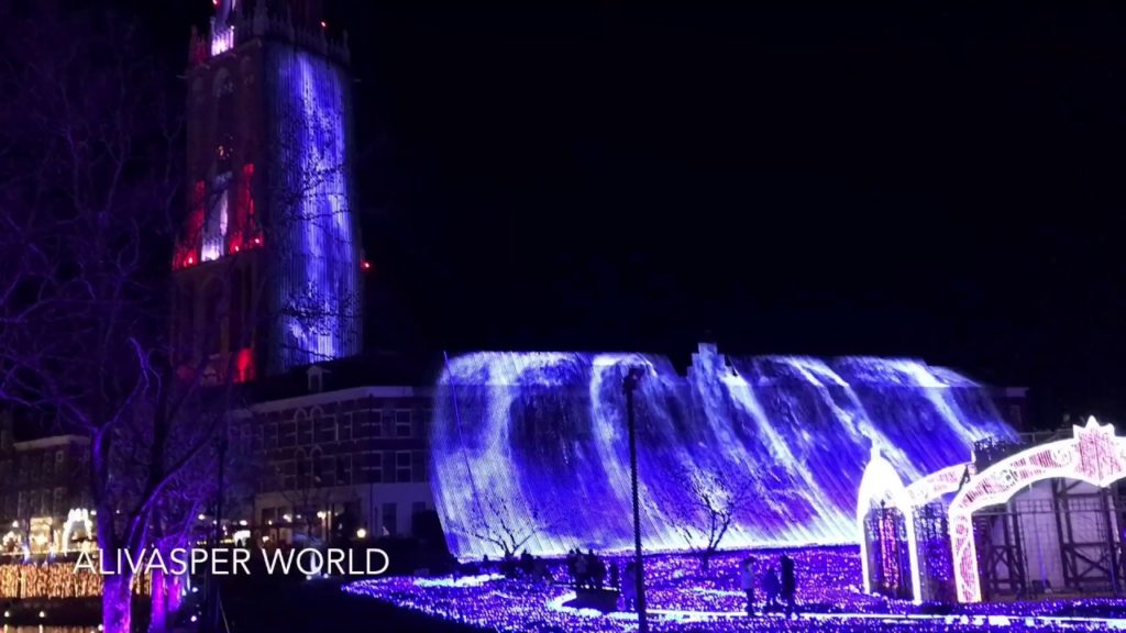 AMAZING ILLUMINATED WATERFALL IN NAGASAKI 長崎