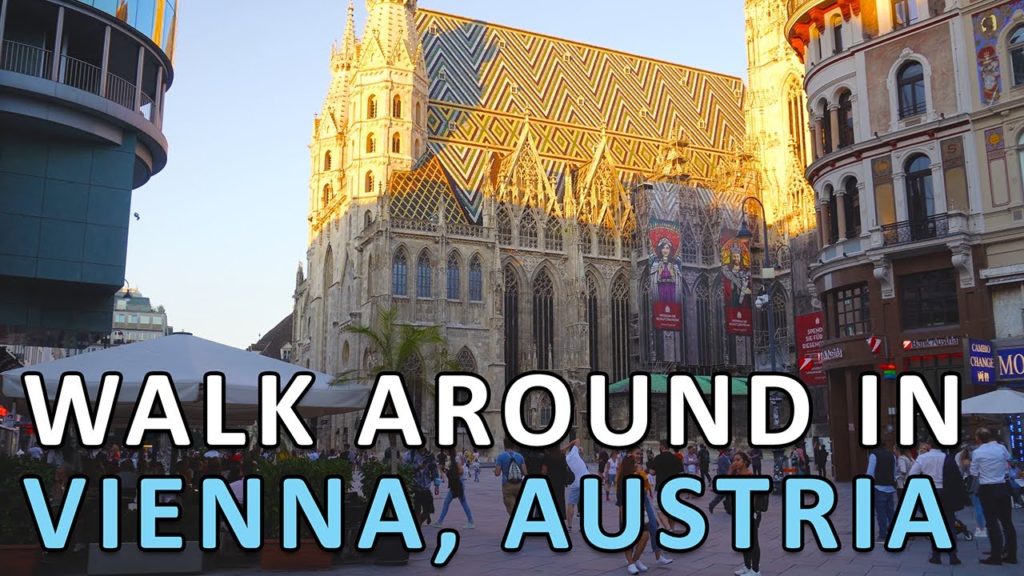 Walking around downtown Vienna, Austria (4k)