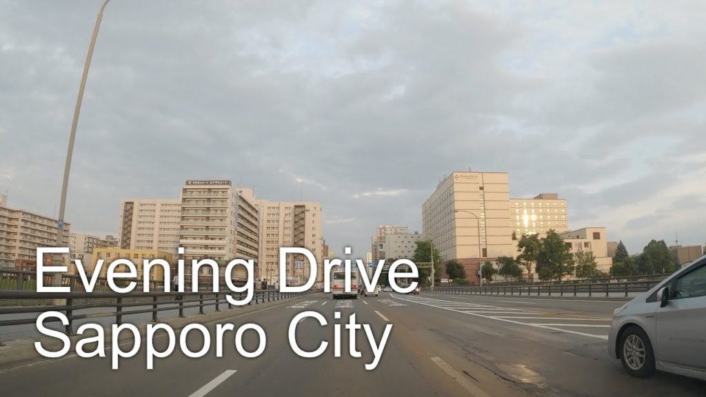 4K Evening Drive Sapporo City - Route 36 - Hokkaido Japan