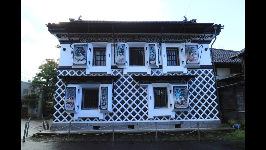 JG☆☆4K 新潟 機那サフラン酒製造の鏝絵と豪奢遺産 Niigata,Cultural Property  of Kina Saffron Brewing