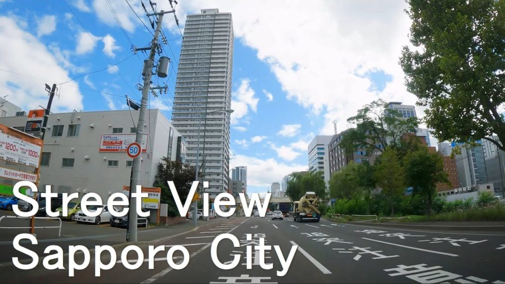Street View Sapporo City - 4K Drive Hokkaido Japan