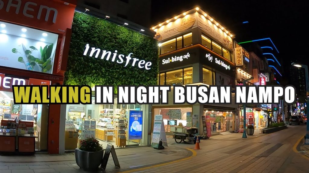 WALK in night street Busan nampo 4K 부산 남포동 밤거리 Korea street Virtual Tour