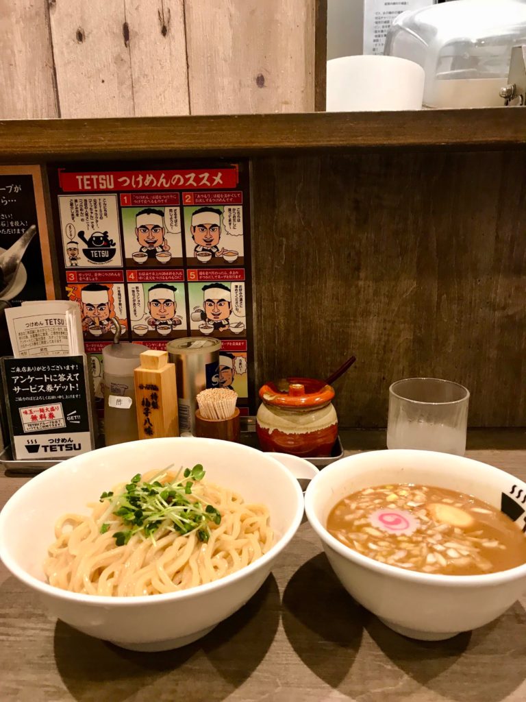 Tsukemen from Tetsu in Shinjuku Station Tokyo