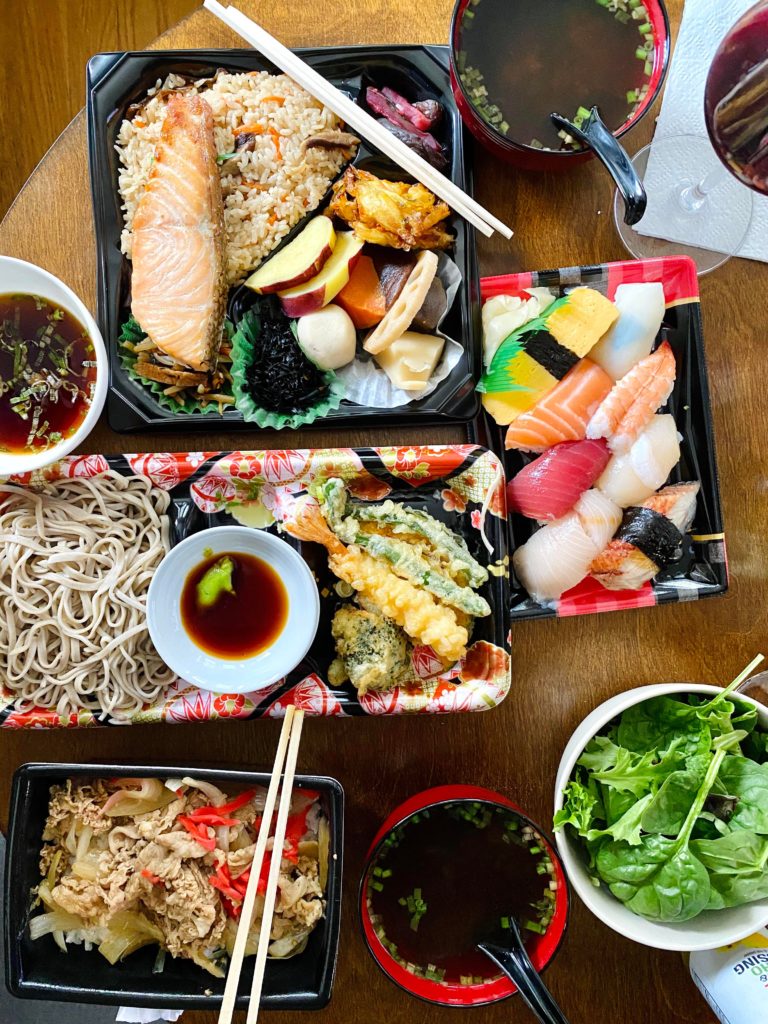 Japanese supermarket dinner.