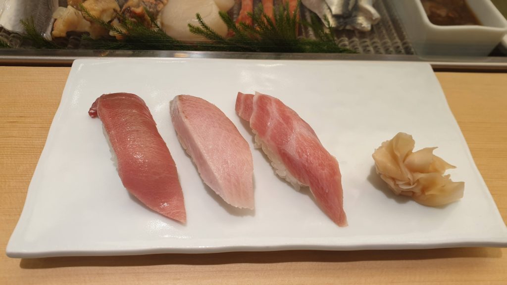 Tuna nigiri in tokyo