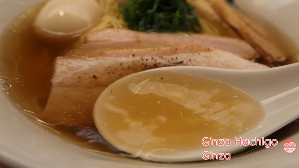 Incredible French style ramen at Ginza Hachigo. No tare is used, just duck/chicken broth and French salt.