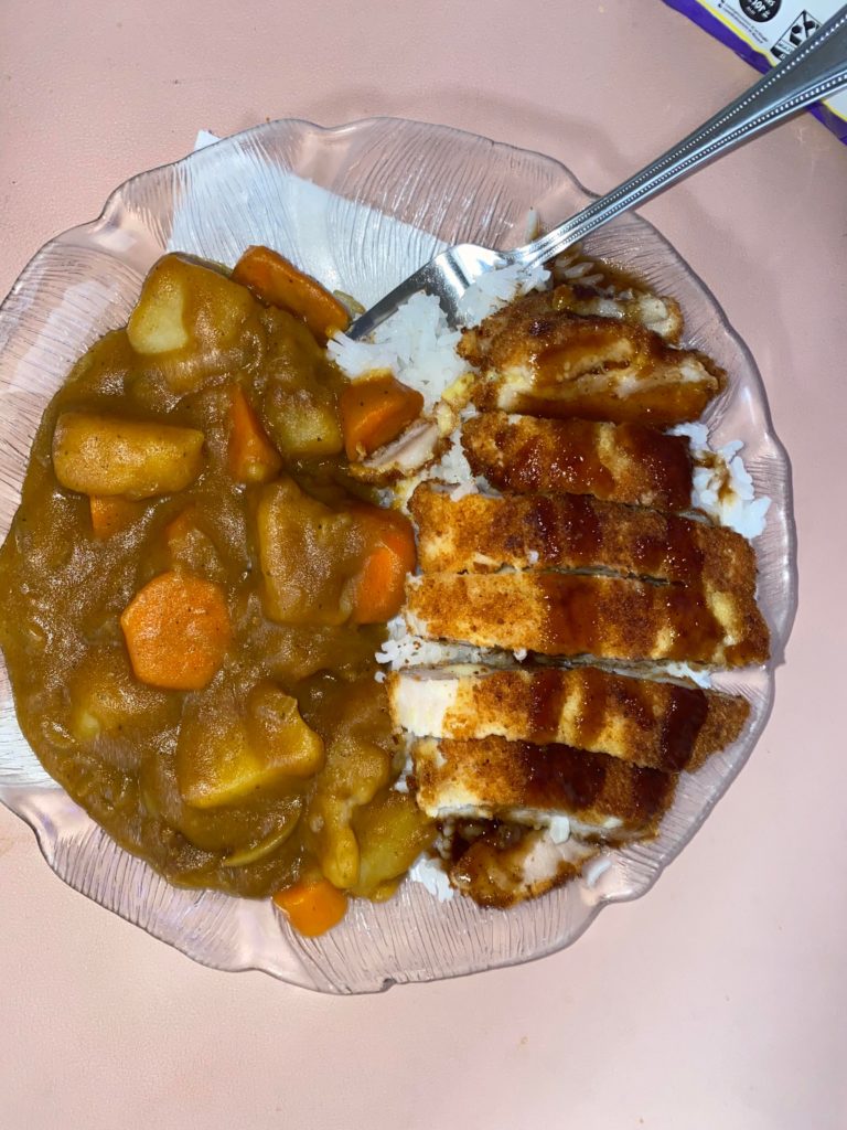 Curry katsu makes me happy