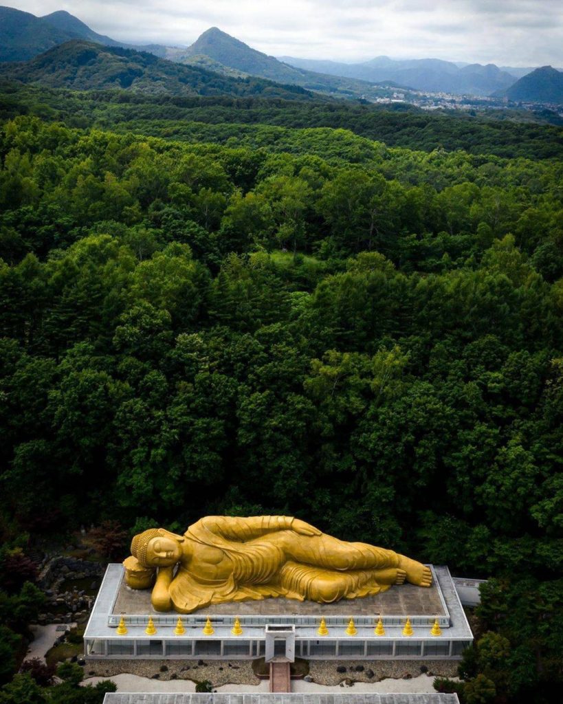 This reclining statue of Buddha can be found all the way up north in Hokkaido Pr...
