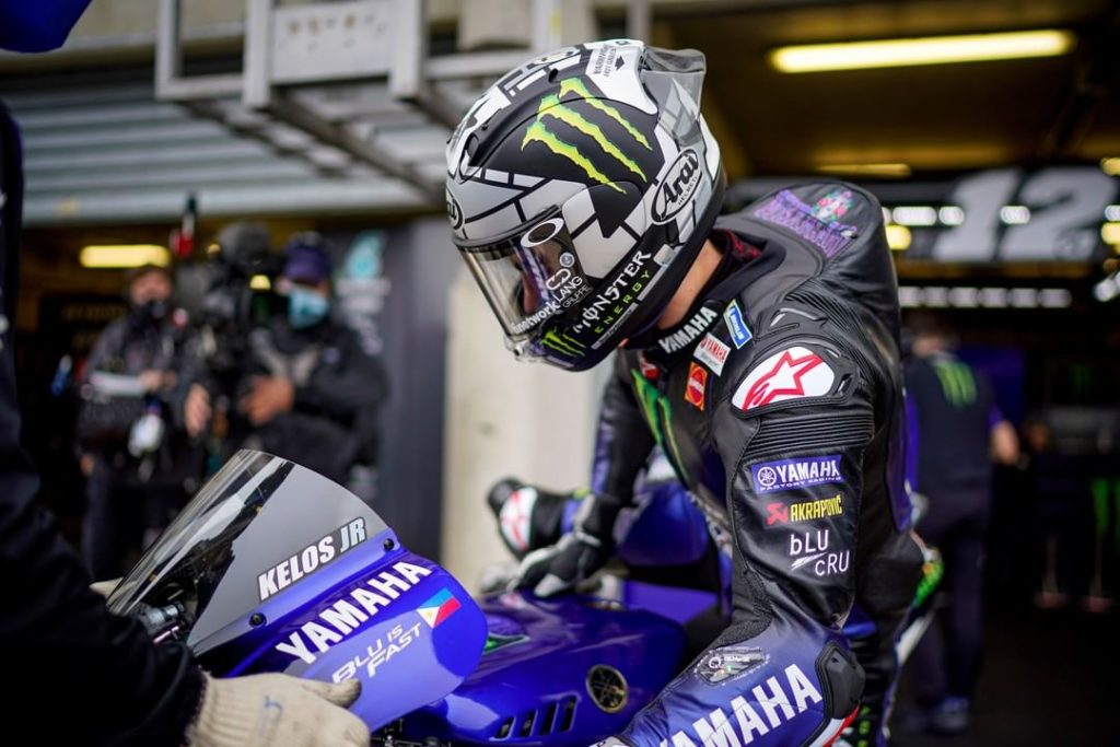 It's @maverick12official's 100th Premier Class Grand Prix start today 

#Monster...