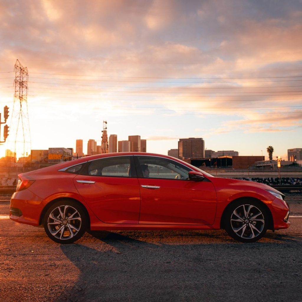 Sunset stroll. #HondaCivic...