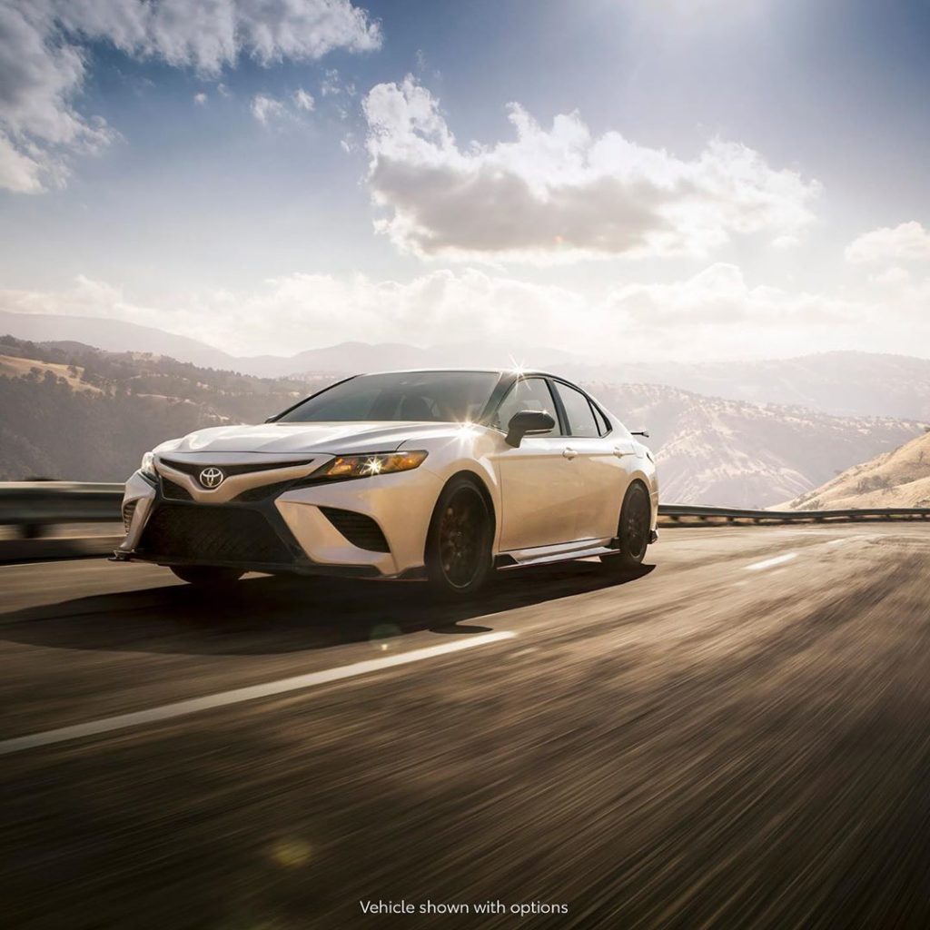 Wheeling and dealing in #TRD style with 19" Matte Black Alloy Wheels. #Camry #Le...