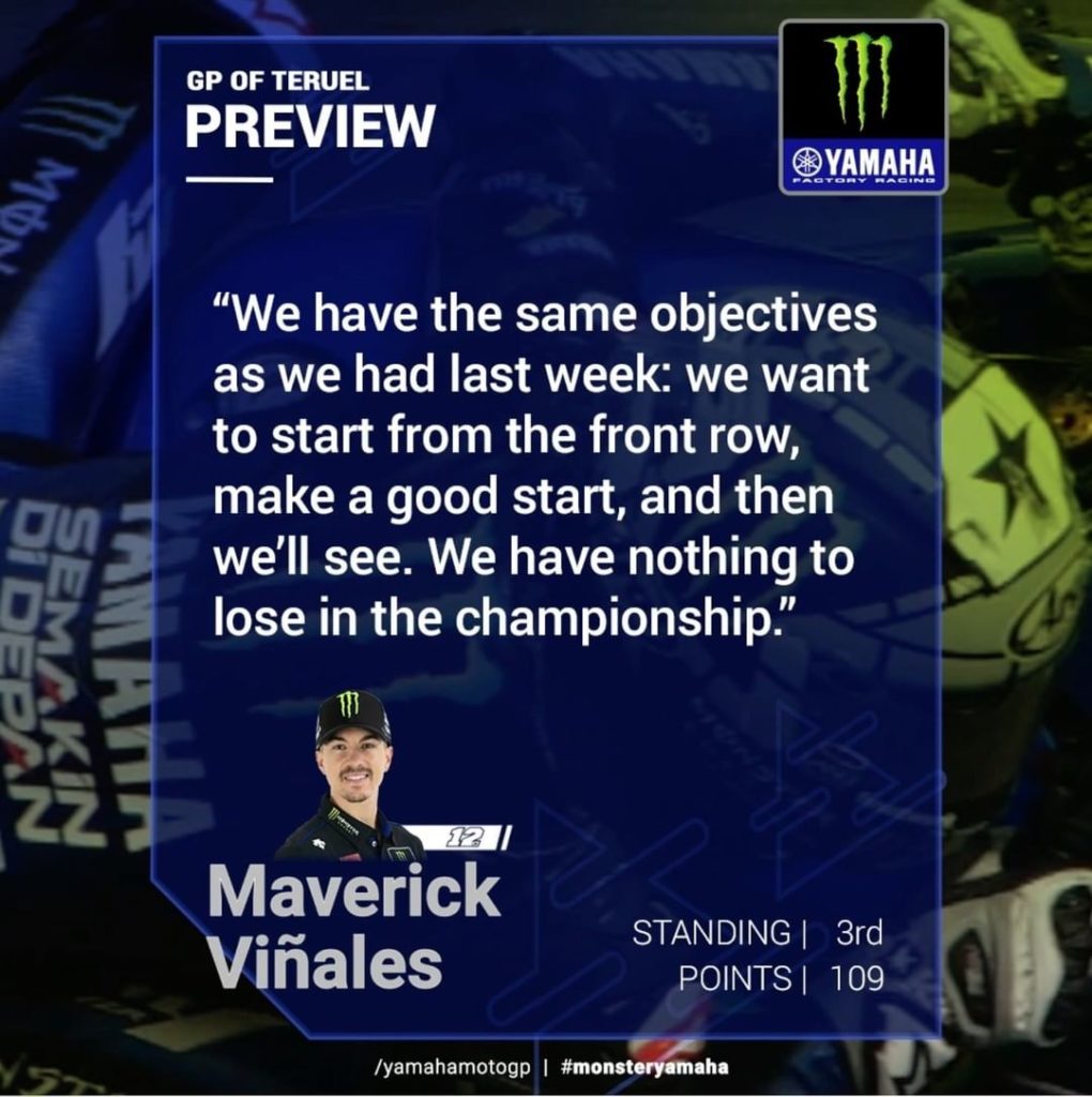 @maverick12official  - #AlcanizGP, Preview Comment  #MonsterYamaha  #MotoGP  #1...