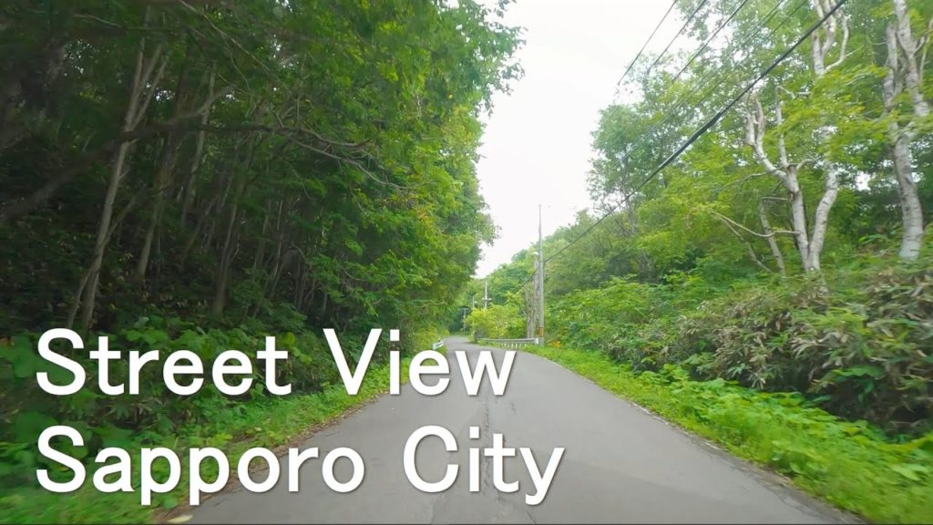 4K Drive Street - Sapporo City - Over a small hill - Hokkaido Japan